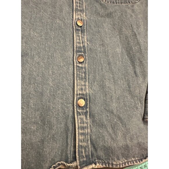 Express Mens Denim Button-Down Shirt L Shacket Mens - Picture 3 of 5